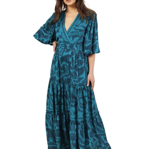 Omika Sloan Maxi Dress - Cierra Bayou Print - Size L - NWT